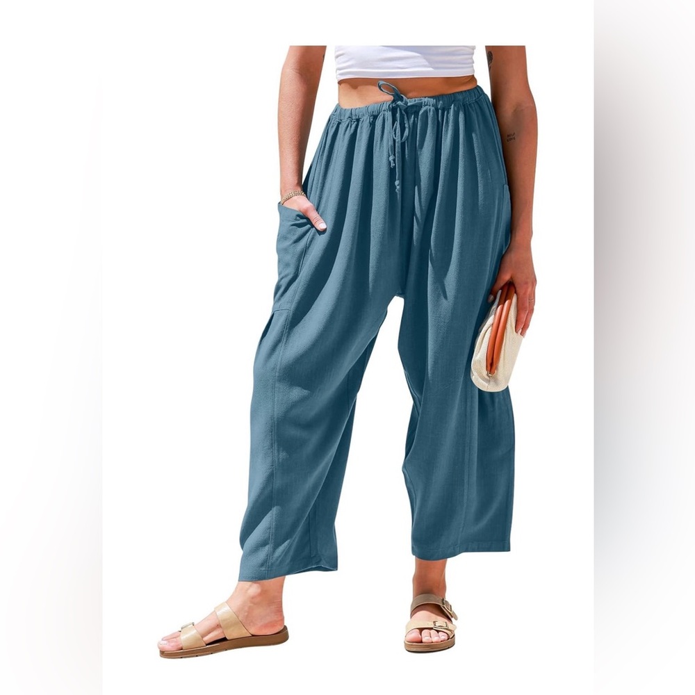 Cropped Linen Pants